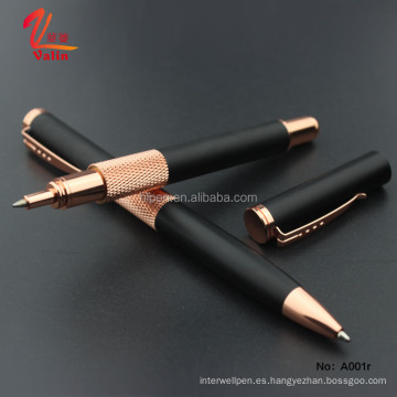 Logotipo personalizado Regalos corporativos Caja de regalo de regalos Black Matt Rose Gold Copper Pen